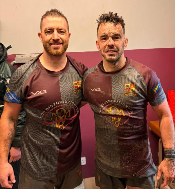 The Crymych first team coaches who played together for the first time in 20 years - helping out the seconds